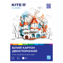 Картон білий (10арк), A4 Kite Classic