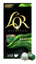 Кофе в капсулах L'OR Espresso Brazil #8, 10шт. по 5,2г., тип капсул: Nespresso (8711000573501)