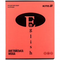 Зошит предметний 48 арк., лин., софт тач+УФ, Brigh, англ. мова (K25-240-18)