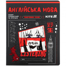 Зошит предметний 48 арк., лин., софт тач+УФ, Cyber, англ. мова (K25-240-28)