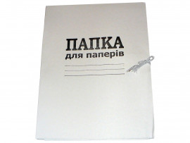 Папка картонная на завязках 0,4мм., цельнокройная