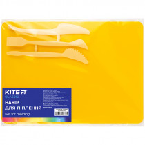 Набор для лепки ( дост.180х250 мм + 3 стека), желтый, Kite C