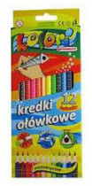 Олівці кольорові 12 кол. Premium Kolor Jumbo, трикутні + точилка Олівці кольорові 12 кол. Premium Kolor Jumbo, трикутні + точилка