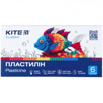 Пластилін, 6 кольорів, 120 г. Kite Classic Пластилін, 6 кольорів, 120 г. Kite Classic