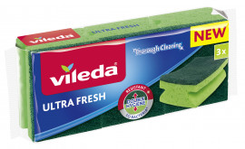 Губка антибактериальная кухонная Ultra Fresh New, 3шт/уп., зелен. (4023103239500) Губка антибактериальная кухонная Ultra Fresh New, 3шт/уп., зелен. (4023103239500)