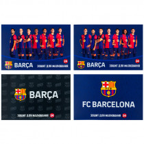 Тетрадь для рисования, 24 лист., скоба, софт тач + УФ лак, FC Barcelona (BC25-242)
