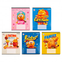 Тетрадь 12 лист., лин., гибр. лак + УФ лак, Garfield (GF24-234)