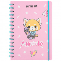 Блокнот на спирали А5, 80 лист., кл., Aggretsuko (AR25-190)