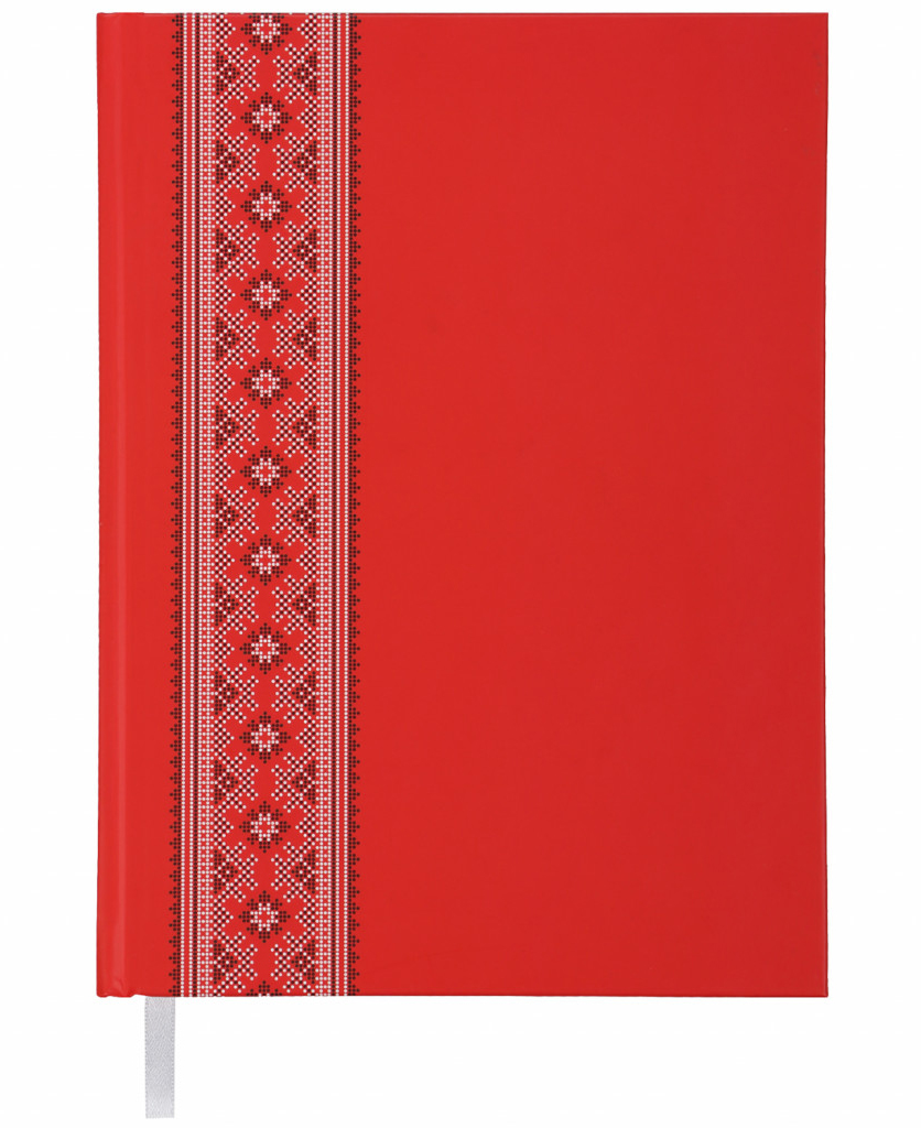 Щоденник не датований UKRAINE, (150*205мм.), 144арк., бумвініл, лінійка черв.