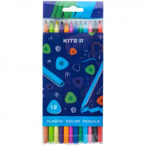 Карандаши цветные пластиковые, 12шт Kite Triangle