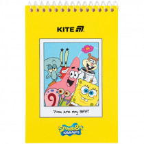 Блокнот пластиковая обложка на спирали, 48 лист., А6 Sponge Bob (SB25-196)