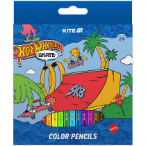 Карандаши цветные, 24 шт. Hot Wheels