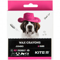 Мел восковой Jumbo, 8 цветов Kite Dogs