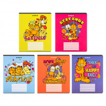 Тетрадь 18 лист., в кл., софт тач + УФ лак, Garfield (GF24-236)