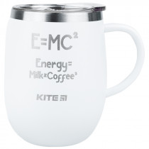 Термокружка 360 мл, белая Energy Milk Coffee (K22-378-03-2)
