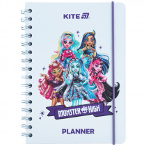Ежедневник на спирали, твердая обложка, Monster High (MH25-438)