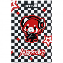 Книга записная твердая обложка А6, 80 лист., кл., Aggretsuko (AR25-199)