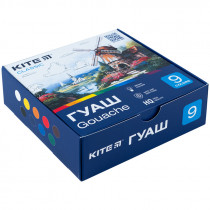 Гуашь 9 цветов., 20 мл Kite Classic (K-072)