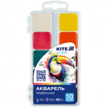 Краски акварельные, 10 цв. Kite Classic (K-060)