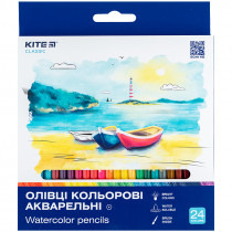 Олівці кольорові акварельні, 24 шт. Kite Classic Олівці кольорові акварельні, 24 шт. Kite Classic