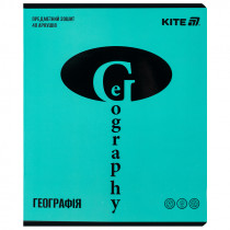 Предметная тетрадь 48 лист., кл, софт тач+УФ, Bright, география (K25-240-15)