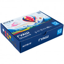 Гуашь 12 цветов, 20 мл Kite Classic (K-063)