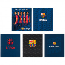 Тетрадь 24 лист., кл., софт тач + УФ лак, FC Barcelona (BC25-238)