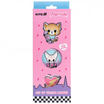 Набор бейджев на липучке, 3 шт., 3012 Aggretsuko