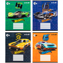 Тетрадь 12 лист., кос., гибр. лак + УФ лак, Hot Wheels (HW25-235)