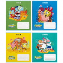 Тетрадь 12 лист., кос., гибр. лак + УФ лак, Sponge Bob (SB25-235)