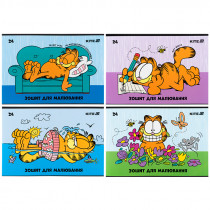 Зошит для малювання, 24 арк., скоба, софт тач + УФ лак, Garfield (GF25-242)