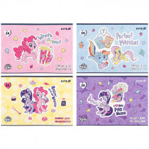 Зошит для малювання, 24 арк., скоба, софт тач + УФ лак, Little Pony (LP25-242)