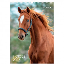 Календар настінний 2026 р., формат А3 (297*420мм.), 13 аркушів, Horses Календар настінний 2026 р., формат А3 (297*420мм.), 13 аркушів, Horses