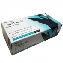 Перчатки нитриловые неоп. SafeTouch Advanced Black 1187P (3.5г), разм. M, 100шт./уп., черн.