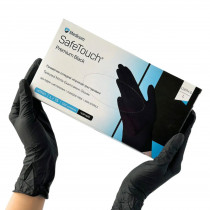 Рукавички нітрил. без пудри SafeTouch® Premium™ Black 1187H--D (5,0г), розм. L, 100шт./уп., чорн.