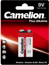 Батарейка 9V, 6LR61/MN1604/6LP3146/6LF22/PP3/ER9V/Крона/Корунд, Alkaline