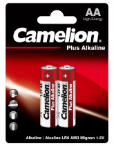 Батарейка LR6 (AA) Camelion Plus Alkaline, 2шт/уп