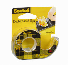 Клейка стрічка SCOTCH двостороння з диспенсером 12мм.*6,3м.