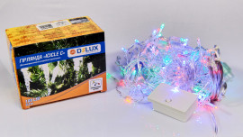 Гирлянда внутренняя DELUX ICICLE С 100 LED, бахрома, 3,2x0,7м, мульти/прозрачный, IP20 (90015254)