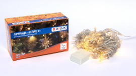 Гирлянда внутренняя DELUX STRING С 200LED, 10м, тепл. белый/прозрачный, IP20