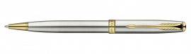 Ручка кулькова Sonnet Stainless SteelGT - сталь, оздоблення - позолота 14К Ручка кулькова Sonnet Stainless SteelGT - сталь, оздоблення - позолота 14К
