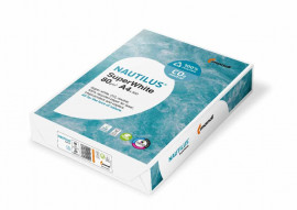Бумага А4 80гр./м2. 500 лист. NAUTILUS SuperWhite, 100% recycled paper from 100% post-consumer waste