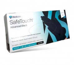 Рукавички нітрил. без пудри SafeTouch Advanced Black 1187P (3.5г), розм. XS, 100шт./уп., чорн. Рукавички нітрил. без пудри SafeTouch Advanced Black 1187P (3.5г), розм. XS, 100шт./уп., чорн.