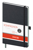 Книга записная Компаньон А5, 96л., лин., черн. Книга записная Компаньон А5, 96л., лин., черн.