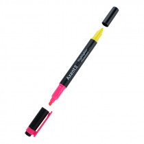 Маркер текстовый Highlighter Dual 2534-A, 2-4 мм клиноп., розов.+ желт.