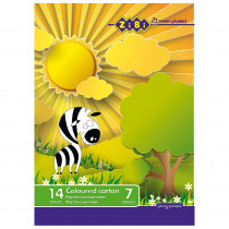 Картон цветной 7 цветов - 14 листов, 230г/м2 KIDS Line