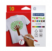 Маркер для маркировки текстиля Textile, круглое острие 2739 2мм., набор 6шт./уп., ассорт.