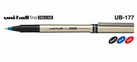 Ролер Uni-ball fine Deluxe 0.7мм., корпус срібляст., ст. син. Ролер Uni-ball fine Deluxe 0.7мм., корпус срібляст., ст. син.