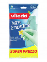Перчатки латексные для уборки Extra Sensation M, большие, мятный