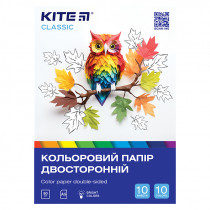 Бумага цветная двустор. (10 л/10 цв.), А5 Kite Classic
